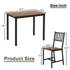 Compact Kitchen Breakfast Bar Dining Table   2 Highback Chairs Set Of 3 Small