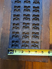 Antique 1800s Wood Block Plaster Cast Mold Flower Pattern Architectural Salvage