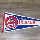 Vintage 1980s Cleveland Indians Original Mlb Baseball 30x12 Full Size Pennant