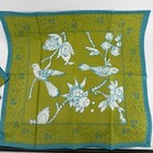 Caravan Naturals Hand Block Printed Bird Napkins Set Of 4 Green Teal 20x20