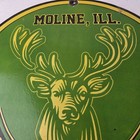 Vintage John Deere Porcelain Sign - Farm Tractor Gas Pump Motor Oil Sign