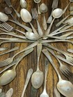 Vintage Antique Silverplate Flatware Lot 65 Pcs Mixed Hallmarks Used