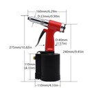 Air Rivet Gun Pneumatic Hydraulic Riveter Tool 1300kgf Pneumatic Rivet Gun