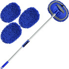 62   Car Wash Brush With Long Handle Chenille Microfiber Car Wash Mop Mitt Ki 