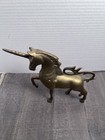 Vintage Brass Unicorn Sculpture Figurine Fantasy Mythical Decor 7    Read