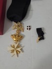 Knights Of Malta 2 Pins In Case - Damaged 