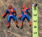 Vintage Spider-man Toy Plastic Figures  2 Total  Used