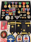 Large U s  Military Medal Patch Insignia Pin   Ribbon Bar Lot Navy Marine Army