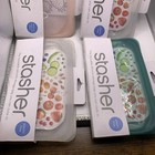 Stasher Reusable Silicone Storage Bag  Food Storage Container  Snack Size 4 Pack