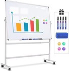 Rolling White Board chalkboard  Double-sided Magnetic Dry Erase Board With Stand