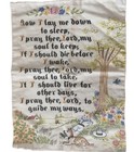 Vtg Embroidery Prayer Now I Lay Me Down To Sleep Nighttime Nursery Wall Art Baby