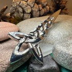 New Solid Pewter Classic Celtic Knot Kilt Pin Scottish Irish Welsh Kilt Brooch
