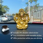 Indian God Lord Ganesh Statue - Hindu God Golden Ganesha Idol Figurines For C   