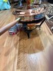 Vintage Old Dutch Solid Copper Chafing Dish Complete Set With Original Box