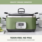 Greenpan Elite 6 Qt Slow Cooker 4-in-1 Ceramic Nonstick 1350w