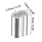 200 Pcs Aluminum Crimping Loop Sleeve 1 16  cable Crimp Ferrules For Wire Rop   