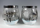 Yankee Candle Christmas Crackle Votive Candle Holder Set Of 2