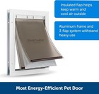 Petsafe Extreme Weather Aluminum Pet Dog Door W  3 Flaps Insulation- Size Medium