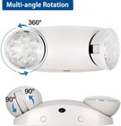 2pack Led Emergency Light Fixtures Adjustable Double Heads Lamp W battery Backup