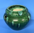 Vntg 1997 The Violet Pot Self-watering African Violet Planter Green Drip Glaze