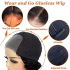 Wear And Go Glueless Wigs Bob Human Hair Pre Plucked Straight Bob Wig Human Hair