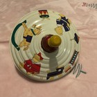 Vintage Lot Of Two -2- tin Litho Spinning Top Toy -circus   Lbz Top Made Germany