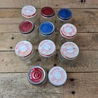 Vintage Gerber Heinz Baby Food Jars Lot Of 12 Clear Glass Collectible Lids