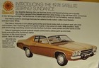1974 Plymouth Satellite Sebring Sundance Hardtop Brochure Sheet Nice Original 74