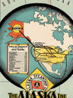 Territory Of Alaska 1936 Vintage Style Steamship Route Map - 20x30