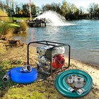 Suction Hose Pump Kit 2  X 20 Ft Pvc Green Suction Hose 65ft Blue Discharge Hose