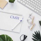 Cash Rubber Stamp Size 1 2  Tall X 1-1 2  Wide