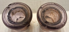 Old Original Sca  Side Tab Glass Lightning Rod Weathervane Brace Insulators X 2