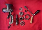 Vintage Enterprise No5 Hand-cranked Tinned Meat   Food Chopper - Cast Iron