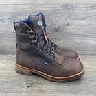 Tony Lama High Plains 8  Waterproof Lace-up Work Boot Men s Size 9 Brown Tw3431
