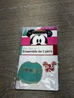 Disney Parks 2018 Mickey Christmas Ugly Sweater Peppermint Pin Set Of 2 New