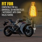 4pcs Universal Motorcycle Front Rear Led Turn Signal Lights Amber Blinker Light