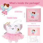 Glittering Wings Tooth Fairy Pillow With Plush Doll Pocket     Enchanting Keepsake