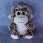 Kellytoy Monkey Sitting 7  Plush Tan Brown Animal Stuffed Toy Heart On Foot