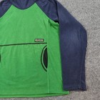 Melanzana Micro Grid Hoodie Kids Xl Green Navy Pullover Fleece Layer Leadville