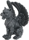 Medieval Winged Lioness Gargoyle Figurine Statue By