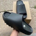 Size 11 Us- Adidas Yeezy Slides Onyx  authentic With Free And Fast Shipping 