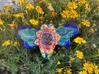Handcrafted Mini 3 5-4 5    Tall Talavera Style Bee Hand Painted Mexican Folk Art