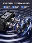 Karaoke Machine With 2 Wireless Microphones portable Bluetooth Speaker pa System