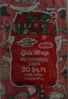 Vintage Cleo Christmas Wrapping Paper Red Santa Claus New Nip 20 Square Feet