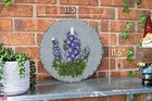 Nat   Jules 12  Bluebonnet Floral Cast Resin Garden Stepping Stone For Yards