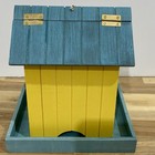 Wooden Bird Feeder Yellow Flower Shop 8   x7   
