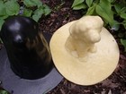 Latex Dog Mold With Plastic Backup Concrete Plaster Mould  6 h X 3  W