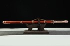 Clay Tempered Chinese Masterpiece Sword Tang Dao Sharp Exquisite Copper Fittings