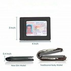 Rfid Men s Leather Slim Bifold Money Clip Wallet Front Pocket Credit Card Holder