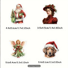 50 Pcs Festive Vintage Christmas Stickers - Crafts  Decor  Gifts    Much More  